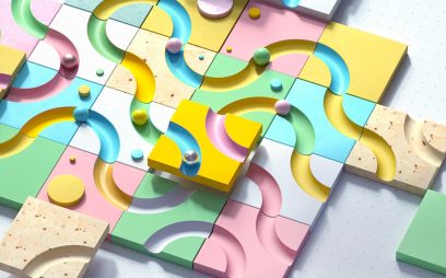Pastel coloured marble run game